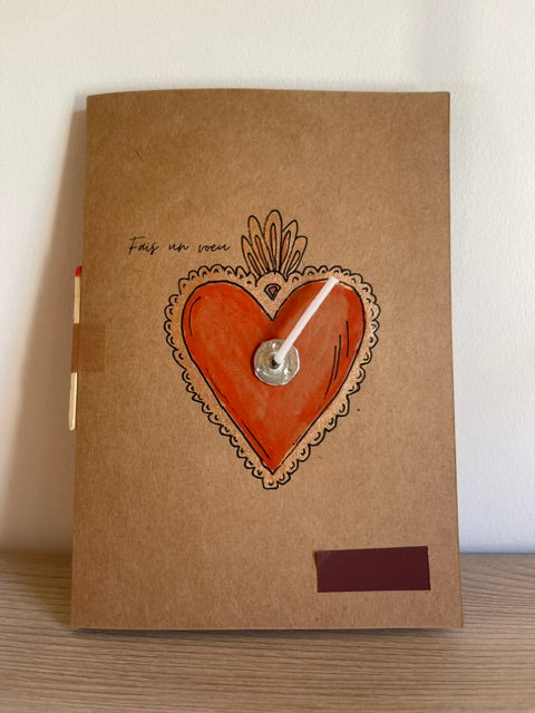 La Carte de Voeux à souffler - Coeur Ex voto