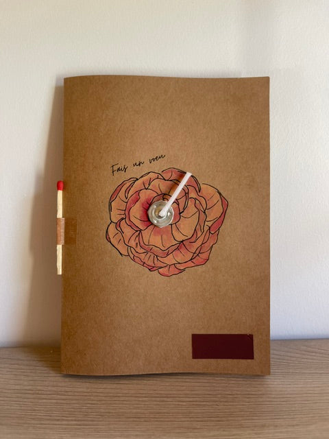 La Carte de Voeux à souffler - Pivoine